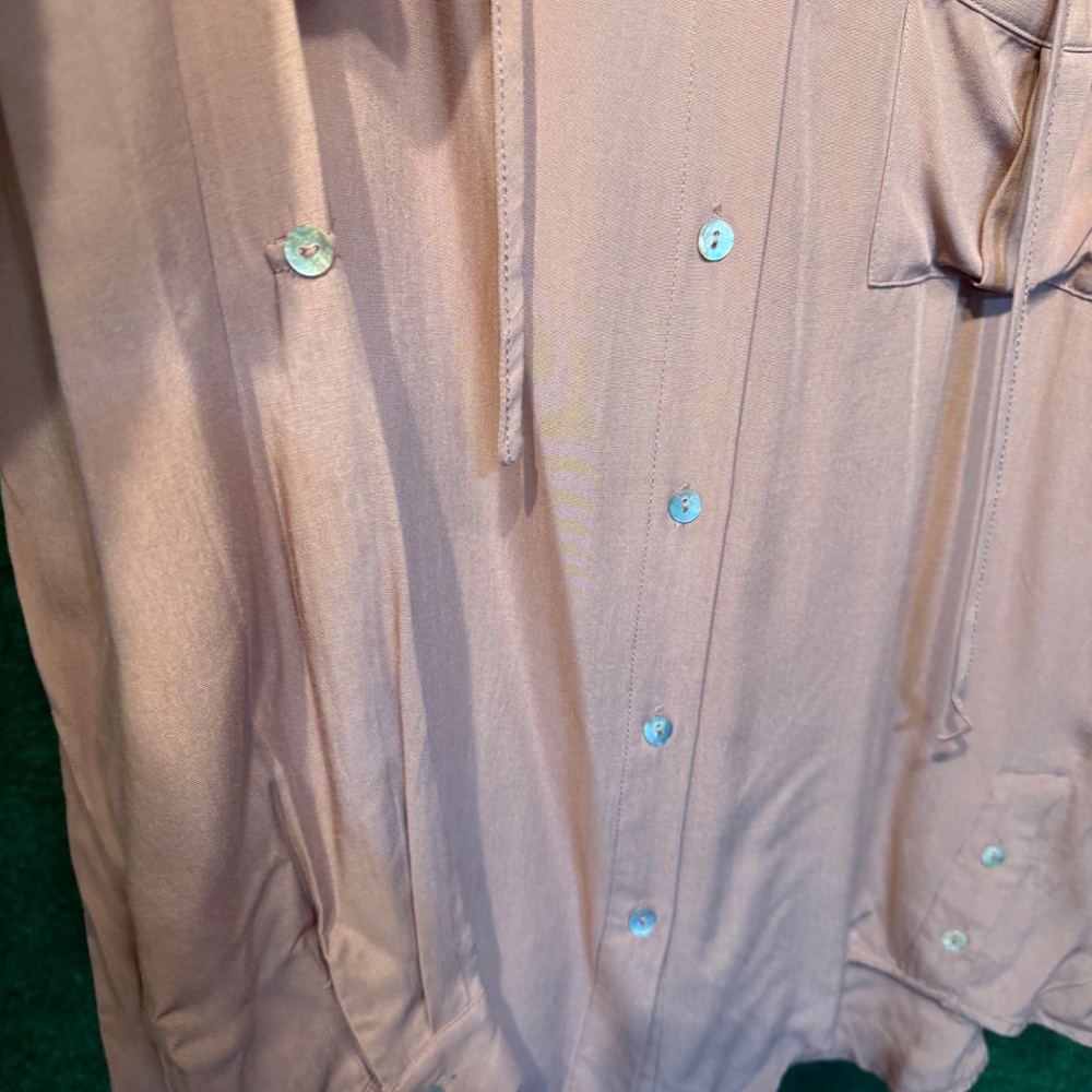 153 Nwt Easel Roll-Up Sleeves Button Down Silky S… - image 4